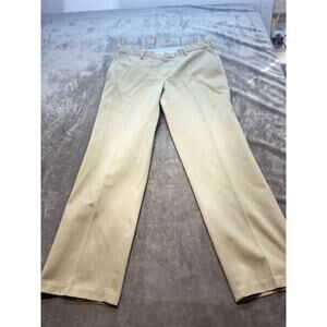 Jos A Bank Pants Mens 34x30 Tan Khaki Chino Tailored Straight Stretch Casual‎